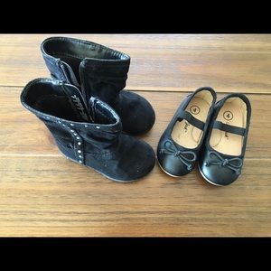 Size 4 shoe bundle suede boots and mary janes